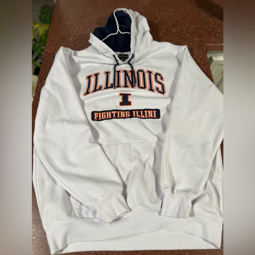 White University of Illinois Hoodie